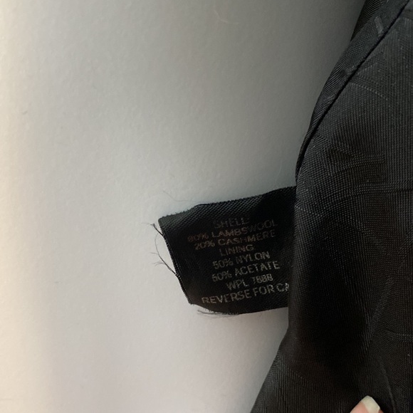 Anne Klein thigh length wool and cashmere pea coat in black size 6P 6 petite - Picture 12 of 16